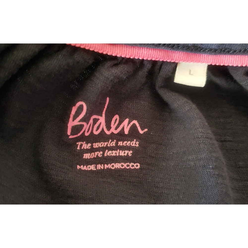 Boden Navy Top Balloon Sleeve Casual Flowy Comfy Y2K Pullover Womens Sz. L - Picture 8 of 10